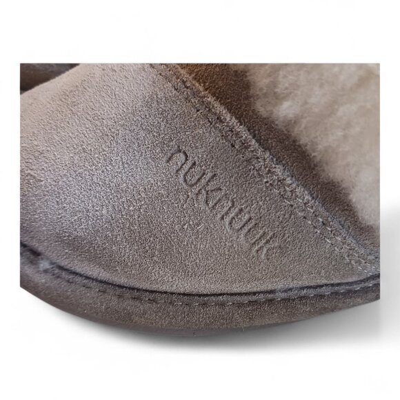 Nuknuuk Women’s Slip-On Slippers – Light Blush Suede, Sherpa Lined, Size 9 - Picture 5 of 7